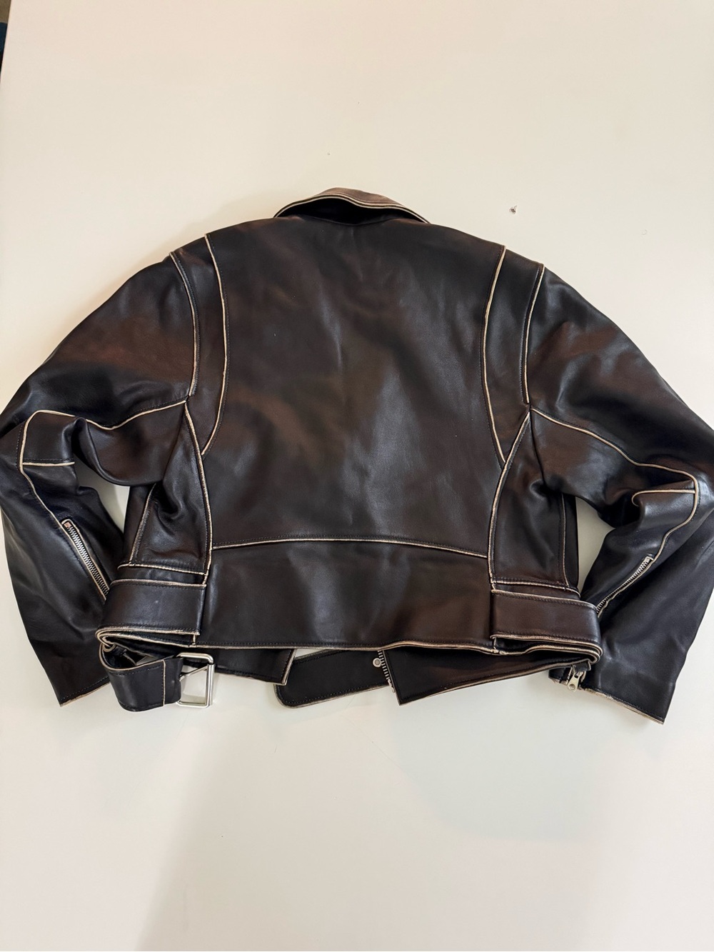 Sandro Black Leather Biker Jacket - Picture 2 of 11